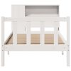 vidaXL Bookcase Bed without Mattress White 75x190 cm Small Single Solid Wood Pine