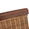 vidaXL Dining Chairs 2 pcs Brown Natural Rattan