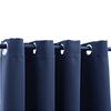 vidaXL Blackout Curtains with Metal Rings 2 pcs Blue 140x225 cm
