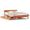 vidaXL Bed Frame without Mattress Wax Brown 150x200 cm King Size Solid Wood Pine