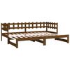 vidaXL Pull-out Day Bed without Mattress Honey Brown 2x(90x200) cm