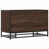 vidaXL Shoe Bench Brown Oak 84x40x53.5 cm Engineered Wood and Metal