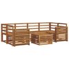 vidaXL Outdoor Sofa Set 7 pcs Natural Solid Acacia Wood
