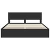 vidaXL Bed Frame with Drawer Black 200 x 200 cm Engineer Wood