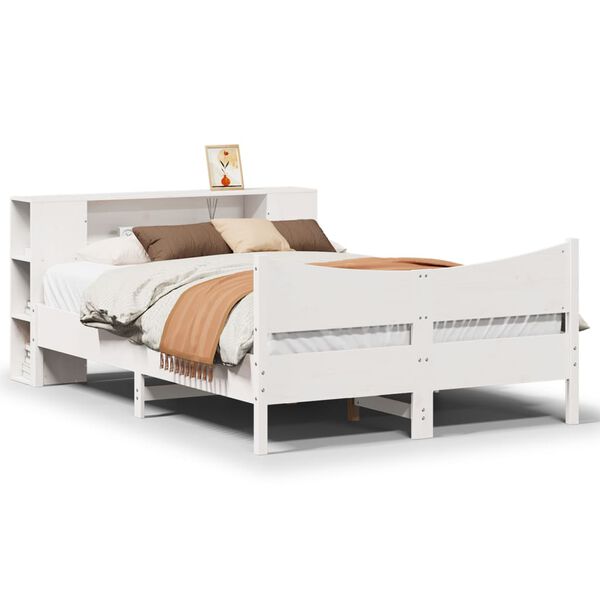 vidaXL Bed Frame without Mattress White 120x200 cm Solid Wood Pine