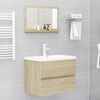 vidaXL Bathroom Mirror Sonoma Oak 60x10.5x37 cm Engineered Wood