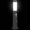 vidaXL Bollard Lights with Sensor&Outlet 3pcs 50 cm Stainless Steel IP44