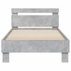 vidaXL Bed Frame without Mattress with Headboard Concrete Grey 90x200 cm