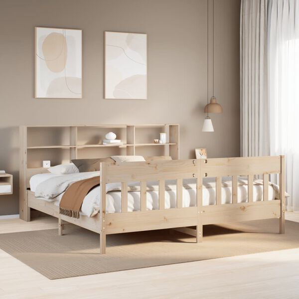 vidaXL Bed Frame without Mattress 200x200 cm Solid Wood Pine