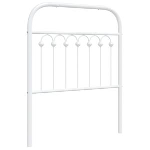 vidaXL Metal Replace Headboard White 75 cm