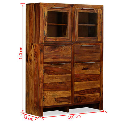 vidaXL Sideboard Solid Sheesham Wood 100x35x140 cm