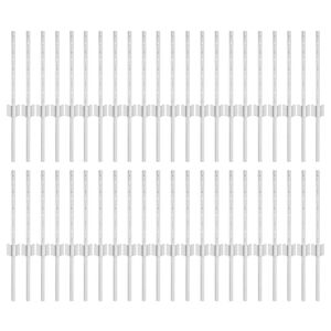 vidaXL Embedded Fence Post 44 pcs Silver 80 cm Powder-Coated Steel
