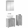 vidaXL Bathroom Furniture Set TULUM Grey Sonoma Engineered Wood