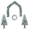 vidaXL Mini Christmas Tree Set 120 cm PVC Green and White