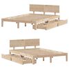 vidaXL Bed Frame with Drawers without Mattress 135x190 cm Double