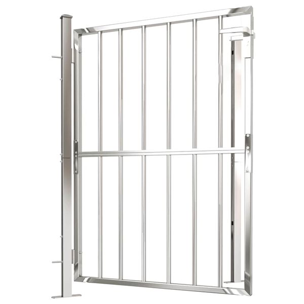 vidaXL Garden Gate 100x120 cm Stainless Steel