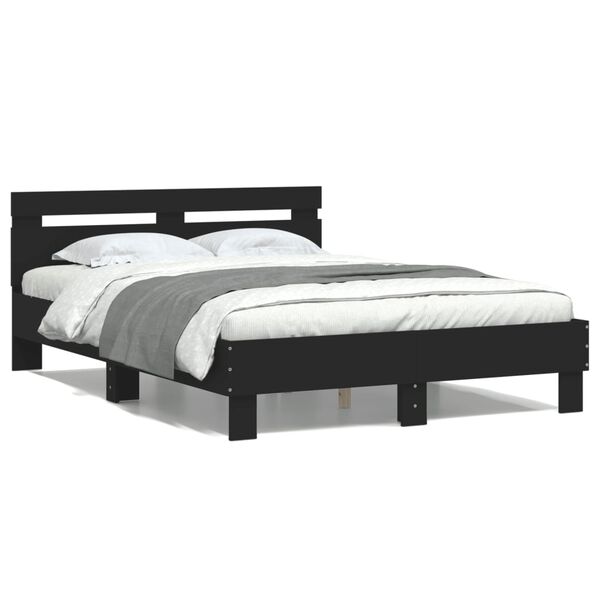 vidaXL Bed Frame without Mattress Black 120x190 cm Small Double