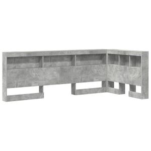 vidaXL Storage Headboard Concrete Grey Engineered Wood