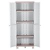vidaXL Storage Cabinet with 2 Doors 68x39x170 cm Light Grey and Beige