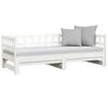 vidaXL Pull-out Day Bed without Mattress White 2x(80x200) cm