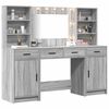 vidaXL Dressing Table Set with Shelf 3 pcs Grey Sonoma Engineered Wood