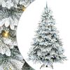 vidaXL Artificial Christmas Tree with 300 LEDs Green 240 cm PE and PVC