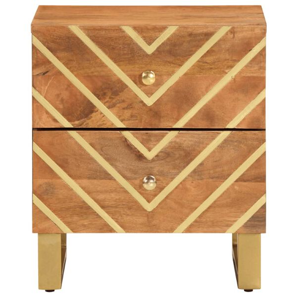 vidaXL Bedside Cabinets 2 pcs Brown and Black Solid Wood Mango