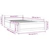 vidaXL Bed Frame without Mattress with Drawers Black 90x200 cm (815033+814988)