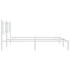 vidaXL Metal Bed Frame without Mattress with Headboard White 183x213cm