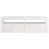 vidaXL TV Cabinet with LED Lights High Gloss White 120x35x40 cm