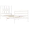 vidaXL Bed Frame without Mattress White 90x200 cm Solid Wood