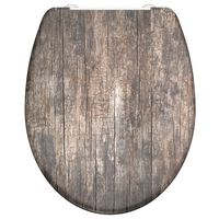 SCHÜTTE Duroplast Toilet Seat with Soft-Close OLD WOOD Printed