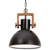 vidaXL Industrial Hanging Lamp 25 W Black Round 30 cm E27