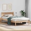 vidaXL Bed Frame with Headboard Brown 90 x 190 cm Solid Pine Wood