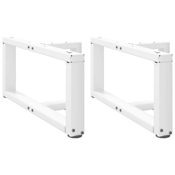 vidaXL Coffee Table Legs T-Shaped&nbsp;2 pcs White 60x25x(30-31) cm Steel