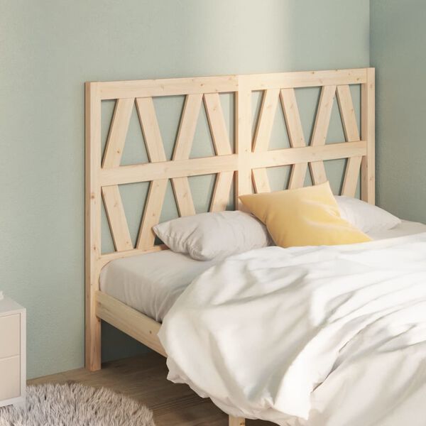 vidaXL Bed Headboard 146x4x100 cm Solid Wood Pine