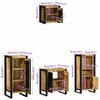 vidaXL Bathroom Furniture Set 4 pcs Brown and Black Solid Mango Wood