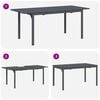 vidaXL Garden Dining Set 7 pcs Anthracite Powder-coated Steel