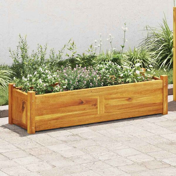 vidaXL Garden Raised Bed Acacia Wood 100x30x25 cm