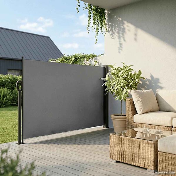 vidaXL Retractable Side Awning Anthracite 160x500 cm