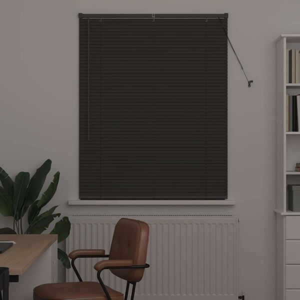vidaXL Venetian Blinds Manual Dark Grey 130 x 100 cm Aluminium