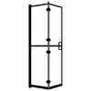 vidaXL Folding Shower Enclosure ESG 100x140 cm Black