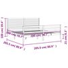 vidaXL Bed Frame without Mattress White 200x200 cm Solid Wood