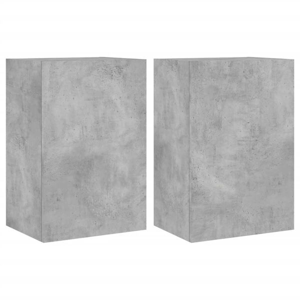 vidaXL TV Wall Cabinets 2 pcs Concrete Grey 40.5x30x60 cm Engineered Wood