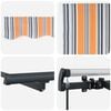 vidaXL Retractable Awning Multicolour 350 x 200 cm Fabric