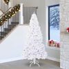 vidaXL Artificial Christmas Tree with Stand White 240 cm PVC and Steel