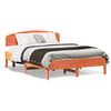 vidaXL Bed Frame without Mattress Wax Brown 140x190 cm Solid Wood Pine