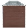 vidaXL Garden Raised Bed Galvanised Steel 480x80x77 cm Brown