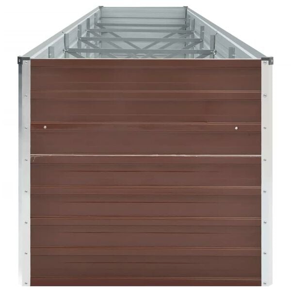 vidaXL Garden Raised Bed Galvanised Steel 480x80x77 cm Brown