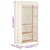 vidaXL 3-Tier Clothes Wardrobe 79x40x170 cm